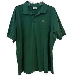 Lacoste Vintages 80s Pique Polo Alligator shirt light dark pine evergreen green